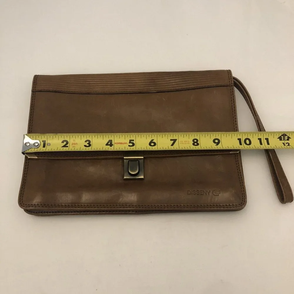 Vintage Ferran Cerdans Disseny Large Leather Wallet Clutch Made In Spain